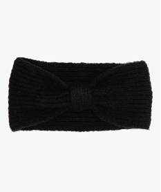 GEMO Bandeau femme en tricot avec nœud Noir