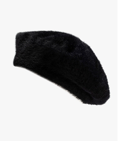beret femme en maille peluche noirB087501_1