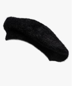 beret femme en maille peluche noirB087501_2