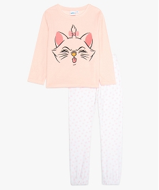 GEMO Pyjama fille en velours imprimé Les Artistochats - Disney Rose