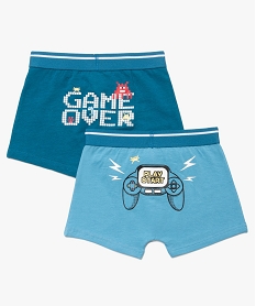 GEMO Boxers garçon stretch avec coton bio (lot de 2) Multicolore