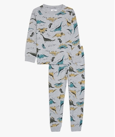 GEMO Pyjama garçon en jersey chiné avec motifs dinosaures Imprimé