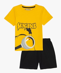 GEMO Pyjashort garçon bicolore avec motif – Les minions 2 Jaune