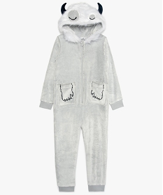 combinaison pyjama garcon avec capuche animee grisB099101_1