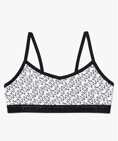 GEMO Brassière fille à fines bretelles avec du coton biologique imprimée Imprimé