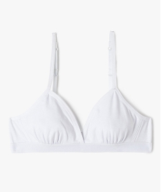 GEMO Soutien-gorge triangle à fines bretelles fille blanc vif