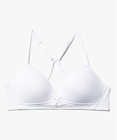 GEMO Soutien-gorge avec bonnets paddés et bretelles multipositions fille blanc vif
