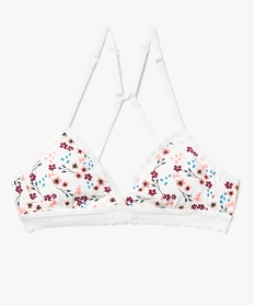 GEMO Soutien-gorge triangle spécial dos nageur fille imprimé floral Imprimé