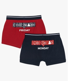 GEMO Boxer garçon avec large inscription (lot de 2) kaki chine
