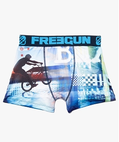 boxer garcon en microfibre imprime bmx - freegun multicoloreB107701_1