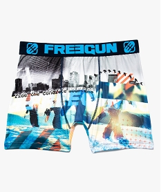 boxer garcon en microfibre imprime snowboard - freegun multicoloreB108701_1