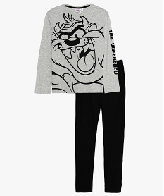 pyjama garcon en jersey imprime taz - looney tunes grisB109301_1