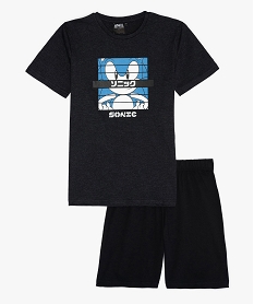 GEMO Pyjashort garçon avec motif XL sur l’avant - Sonic Gris