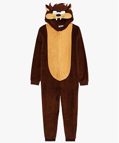 GEMO Combinaison pyjama garçon douillet Taz - Looney Tunes Brun