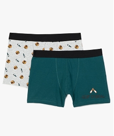 boxer homme en coton bio avec motifs burgers  (lot de 2) multicolore boxers et caleconsB110601_1