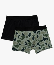 GEMO Boxer homme à motif camouflage en coton bio (lot de 2) kaki chine