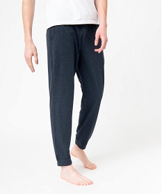 GEMO Pantalon de pyjama en jersey à taille élastique homme Bleu