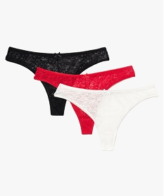 tanga femme en dentelle (lot de 3) multicolore strings tangasB114701_1