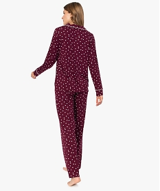 pyjama deux pieces femme   chemise et pantalon imprimeB117301_3