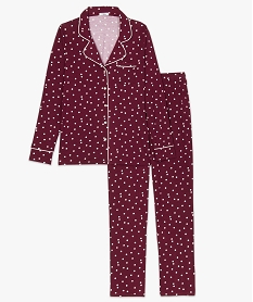 pyjama deux pieces femme   chemise et pantalon imprimeB117301_4