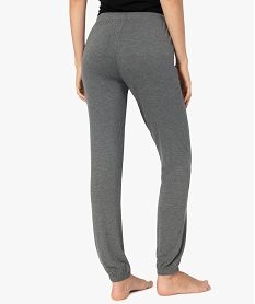 pantalon de pyjama femme en maille fine avec bas resserre gris bas de pyjamaB118601_3