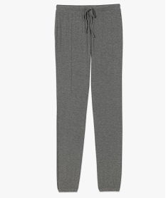 pantalon de pyjama femme en maille fine avec bas resserre gris bas de pyjamaB118601_4