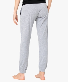 pantalon de pyjama femme avec bas resserres grisB118701_3
