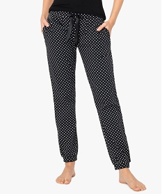 pantalon de pyjama femme avec bas resserres imprimeB118801_1