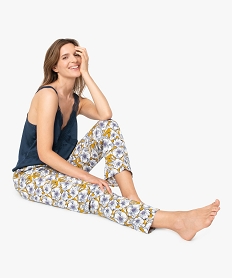 pantalon de pyjama femme imprime imprime bas de pyjamaB119001_1