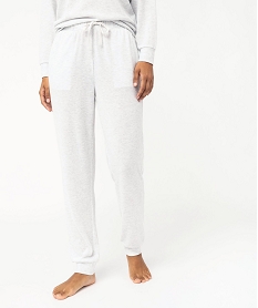 pantalon de pyjama en maille fine femme grisB119101_1