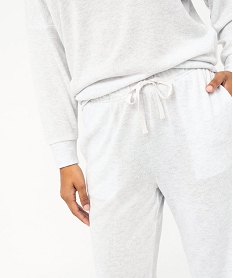 pantalon de pyjama en maille fine femme gris bas de pyjamaB119101_2