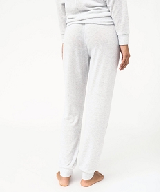 pantalon de pyjama femme en maille fine grisB119101_3