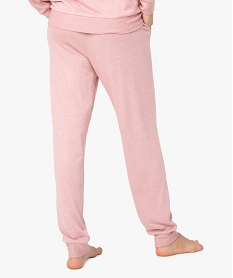 pantalon de pyjama en maille fine femme rose bas de pyjamaB119201_3