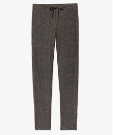 pantalon de pyjama femme en maille cotelee gris bas de pyjamaB119301_4