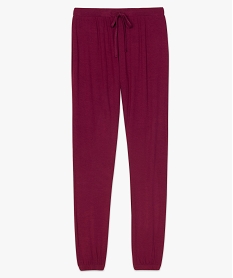 pantalon de pyjama femme en maille fine avec bas resserre violetB119601_4