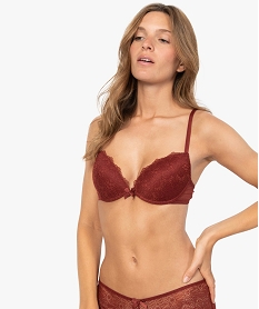 GEMO Soutien-gorge à bonnets coqués en dentelle Brun