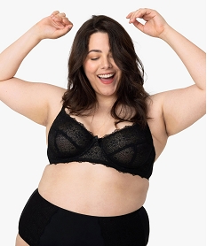 GEMO Soutien-gorge grande taille emboitant à armatures en dentelle Noir