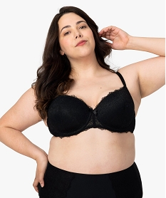 GEMO Soutien-gorge à armatures en dentelle à coques fines Noir