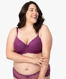 GEMO Soutien-gorge à armatures en dentelle à coques fines Violet