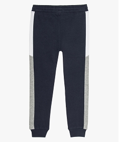 pantalon de jogging garcon avec bandes sur les cotes bleu pantalonsB128701_2