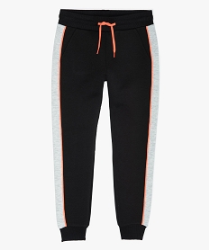 GEMO Pantalon de jogging garçon avec liserés fluo Noir