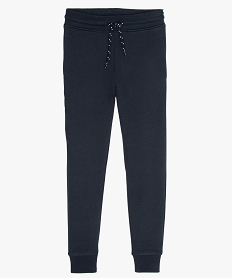 GEMO Pantalon de jogging garçon en molleton doux Bleu