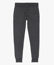 pantalon de jogging garcon en molleton doux gris pantalonsB129101_1