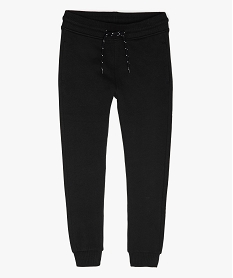 pantalon de jogging garcon en molleton doux uni noir pantalonsB129201_1