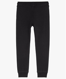 pantalon de jogging garcon en molleton doux uni noir pantalonsB129201_2