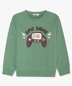 GEMO Sweat garçon avec motif XXL animé manette de jeu vidéo Vert