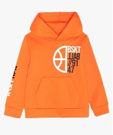 sweat garcon epais et chaud a capuche orangeB131001_1