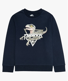 sweat garcon imprime - jurassic world bleu sweatsB131301_1