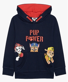 sweat garcon a capuche imprime - la patpatrouille bleuB131501_1