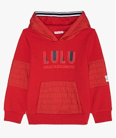 GEMO Sweat garçon bimatière Lulu Castagnette Rouge